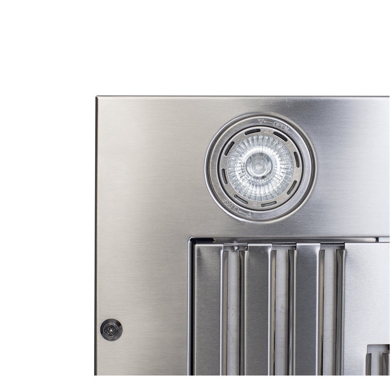 Home Beyond 36 Inches 600 Cubic Feet Per Minute Ducted Insert Range Hood with Baffle Filter and